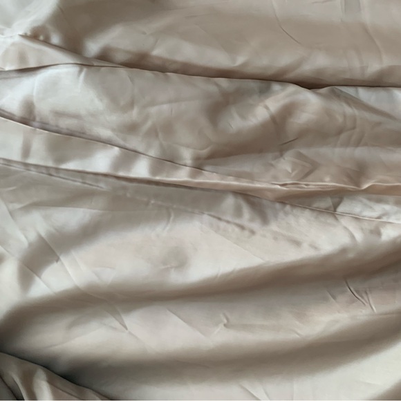 Tan and Black Women's Pea Coat with Faux Leather Trim. - Picture 15 of 16